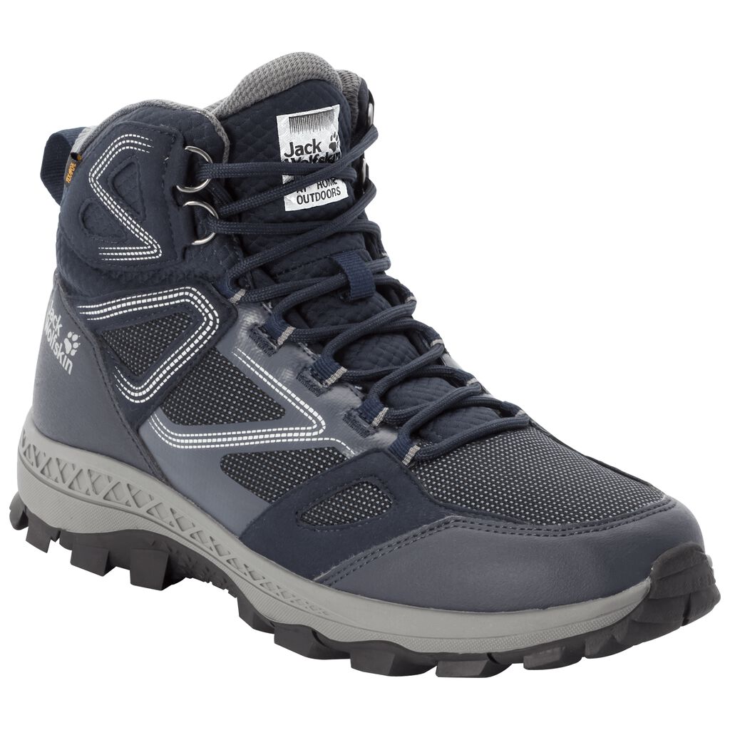 Jack Wolfskin DOWNHILL TEXAPORE MID Férfi Túracipő Sötét Kék/Szürke - ZNCMGT-342